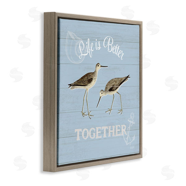 Stupell Industries Katie Pertiet | Better Together Coastal Sandpipers