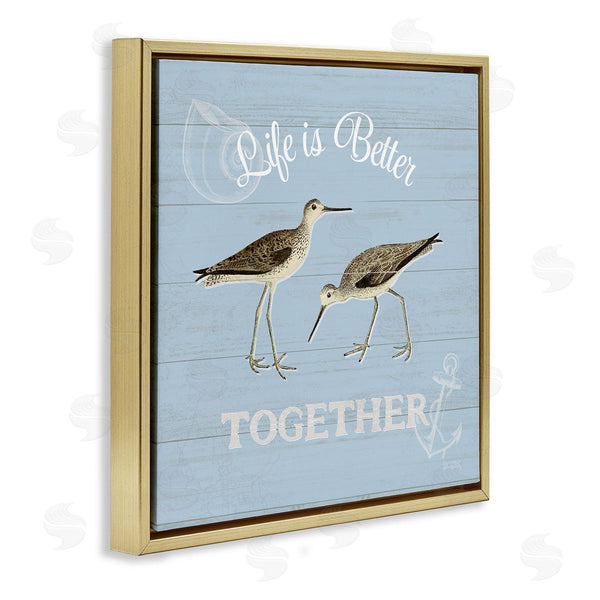 Stupell Industries Katie Pertiet | Better Together Coastal Sandpipers