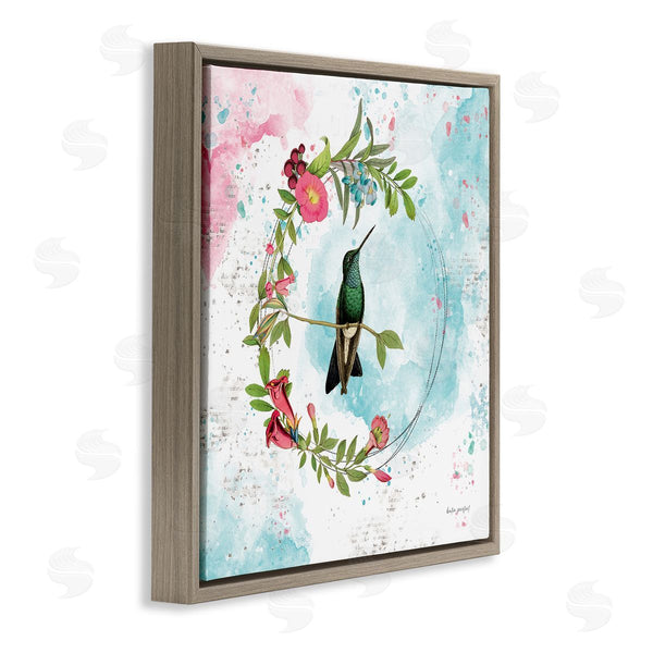 Stupell Industries Katie Pertiet | Hummingbird Within Wreath