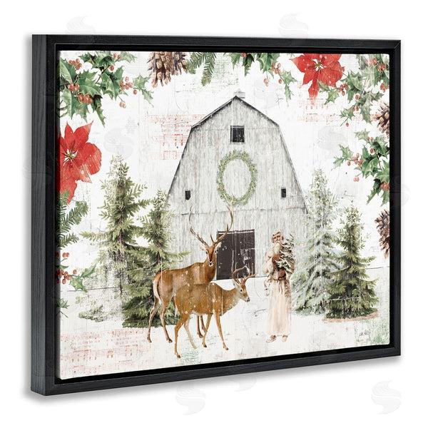 Stupell Industries Katie Pertiet | Rustic Winter Holiday Barn