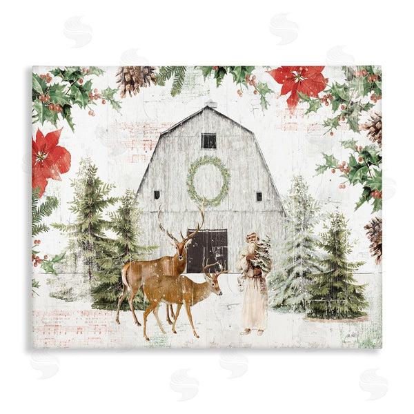 stupell industries Katie Pertiet | Rustic Winter Holiday Barn