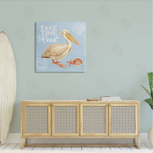 Stupell Industries Katie Pertiet | Time To Coast Nautical Pun Pelican Wall Art