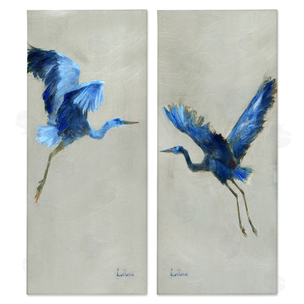 stupell industries Katie Swatland | Expressive Flying Cranes Abstract Birds Wall Art