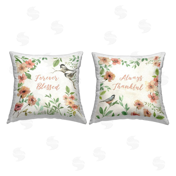 Stupell Industries Katrina Craven | Always Forever Bird Printed Throw Pillow Set