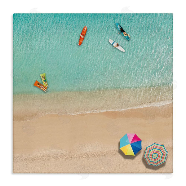 stupell industries Katrina Craven | Beachgoers Aerial View Wall Art