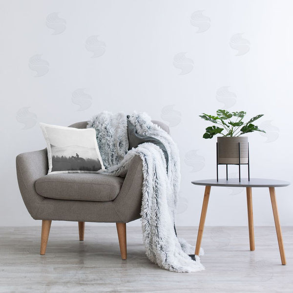 Stupell Industries Katrina Craven | Cowboy In Foggy Scene Printed Throw Pillow