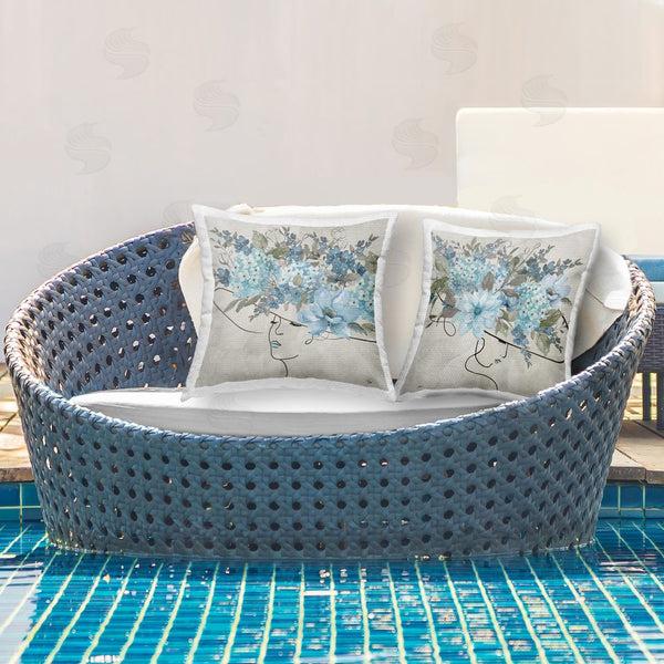 Stupell Industries Katrina Craven | Female Figure Floral Hat Printed Throw Pillow Set