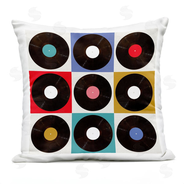 Stupell Industries Katrina Craven | Geometric Music Records Printed Throw Pillow