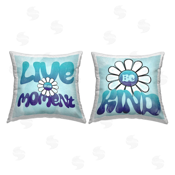 Stupell Industries Katrina Craven | Groovy Daisy Statements Printed Throw Pillow Set