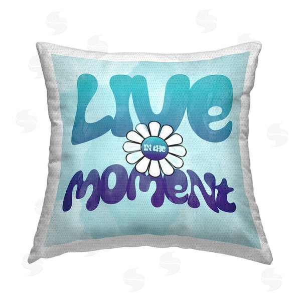 Stupell Industries Katrina Craven | Groovy Live In The Moment Printed Throw Pillow