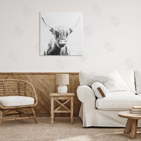 Stupell Industries Katrina Craven | Longhorn Sketch In Grey Wall Art
