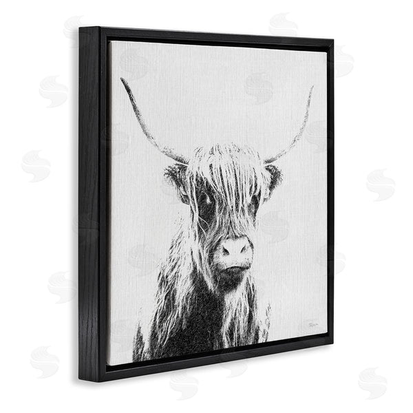 Stupell Industries Katrina Craven | Longhorn Sketch In Grey Wall Art