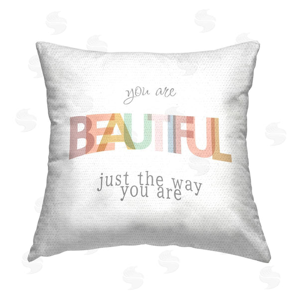 Stupell Industries Katrina Craven | Minimal Inspirational Beauty Printed Throw Pillow