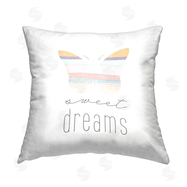 stupell industries Katrina Craven | Soft Sweet Dreams Butterfly Printed Throw Pillow