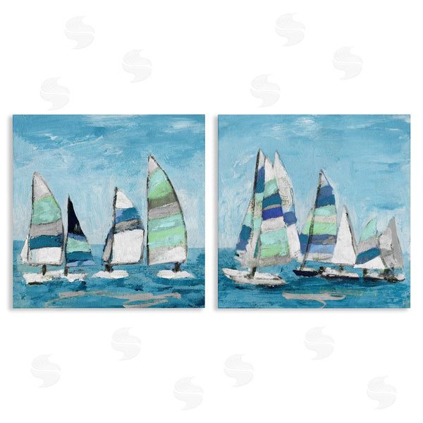 stupell industries Katrina Craven | Soothing Sailboats Drifting Marina