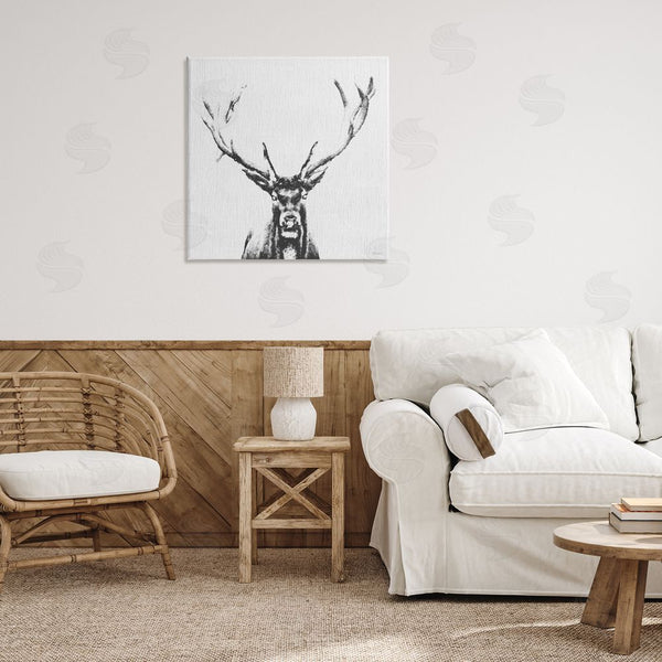 Stupell Industries Katrina Craven | Stag Sketch In Grey Wall Art