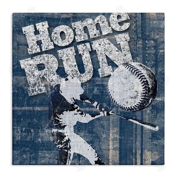 stupell industries Katrina Craven | Vintage Home Run Weathered Baseball Sports Sign Wall Art
