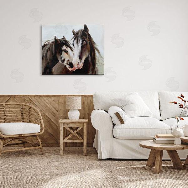 Stupell Industries Katrina Pete | Brown Horse Pair Portrait Wall Art
