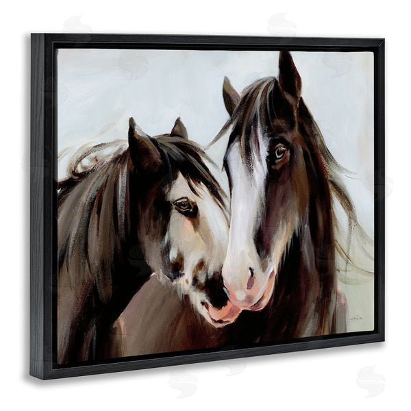 Stupell Industries Katrina Pete | Brown Horse Pair Portrait Wall Art