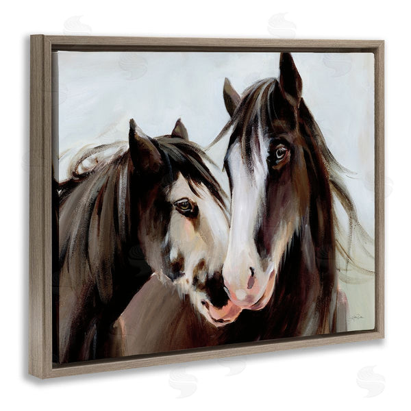 Stupell Industries Katrina Pete | Brown Horse Pair Portrait Wall Art