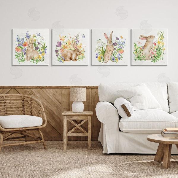 Stupell Industries Katrina Pete | Celebrate Spring Floral Bunnies Wall Art