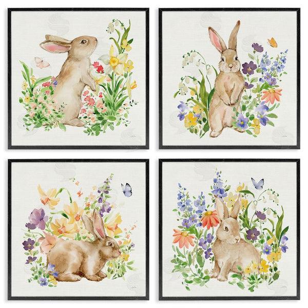 Stupell Industries Katrina Pete | Celebrate Spring Floral Bunnies Wall Art