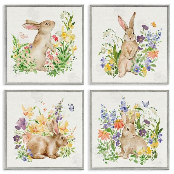 Stupell Industries Katrina Pete | Celebrate Spring Floral Bunnies Wall Art