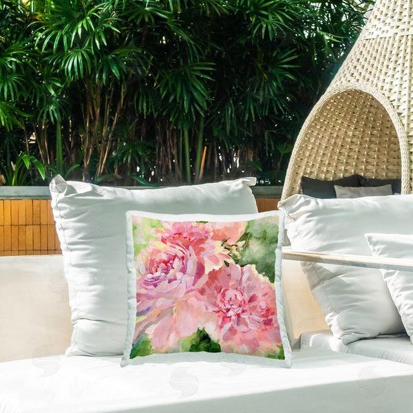 Stupell Industries Katrina Pete | Flared Peony Petals Printed Throw Pillow