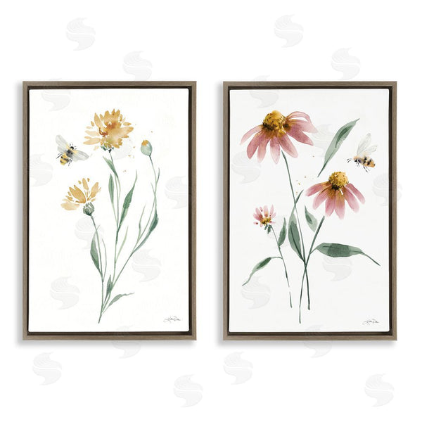 Stupell Industries Katrina Pete | Flower Stem Bees Wall Art