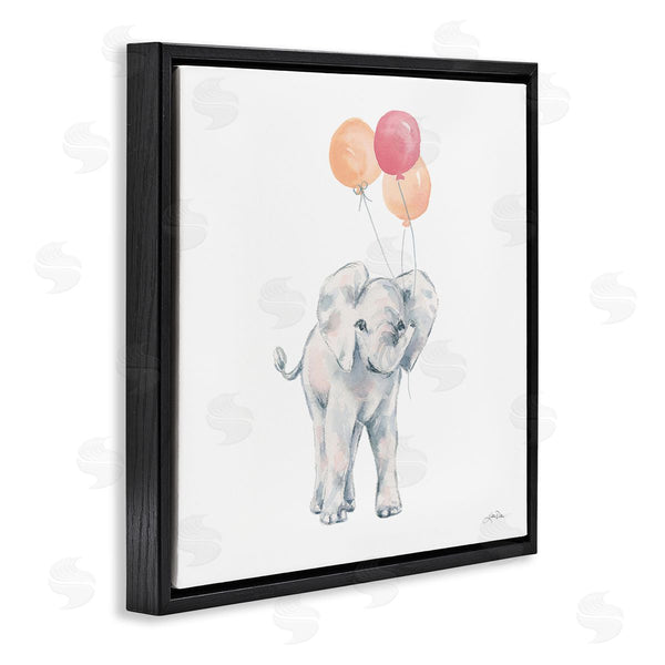 Stupell Industries Katrina Pete | Smiling Elephant Orange Balloons Wall Art