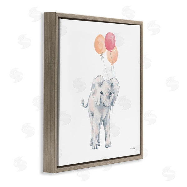 Stupell Industries Katrina Pete | Smiling Elephant Orange Balloons Wall Art