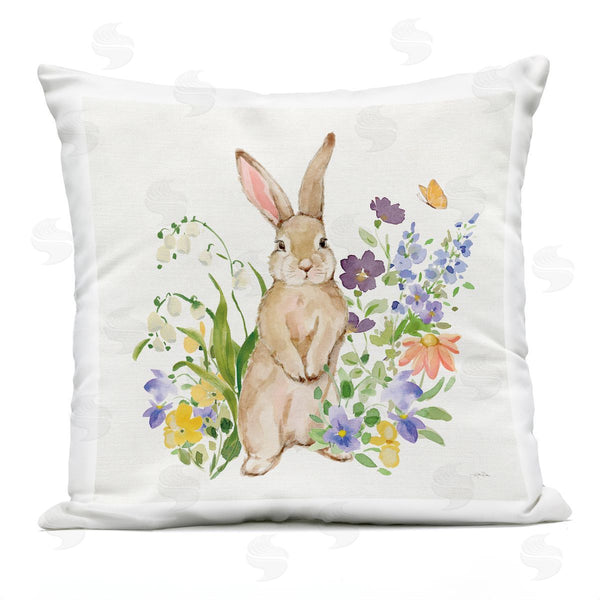 Stupell Industries Katrina Pete | Spring Bunny Standing Printed Throw Pillow