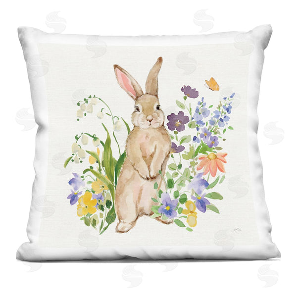stupell industries Katrina Pete | Spring Bunny Standing Printed Throw Pillow