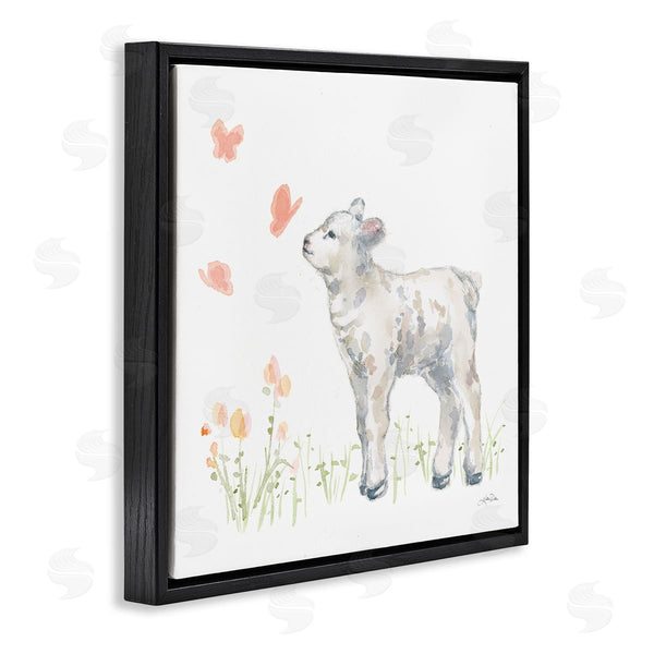 Stupell Industries Katrina Pete | Sweet Baby Lamb Butterfly Meadow Wall Art