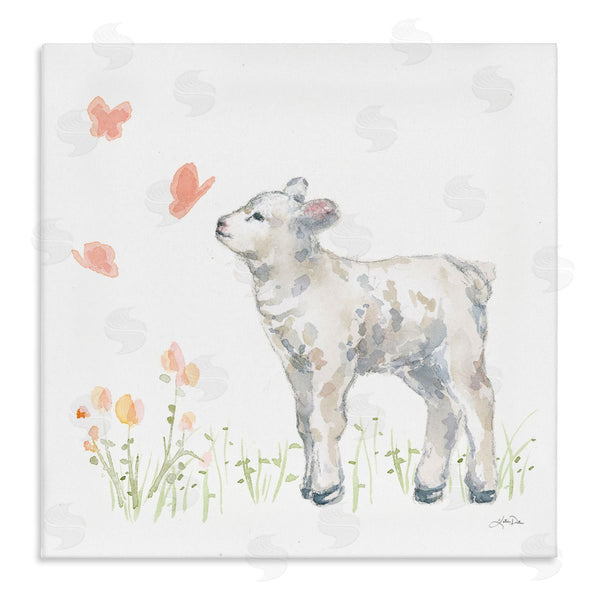 stupell industries Katrina Pete | Sweet Baby Lamb Butterfly Meadow Wall Art