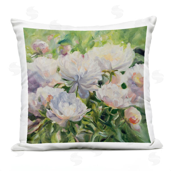 Stupell Industries Katrina Pete | White Impressionistic Peonies Printed Throw Pillow