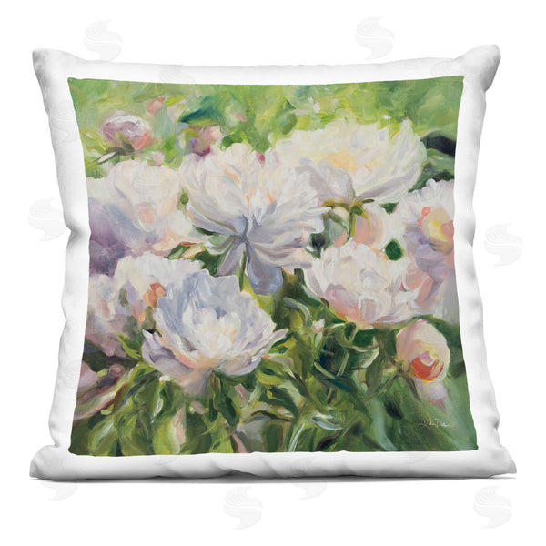 stupell industries Katrina Pete | White Impressionistic Peonies Printed Throw Pillow