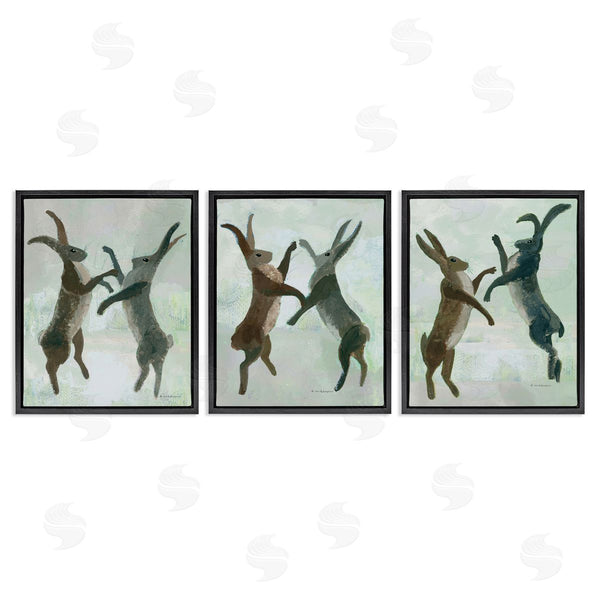 Stupell Industries Kay Widdowson | Battling Hares In Neutral Tones