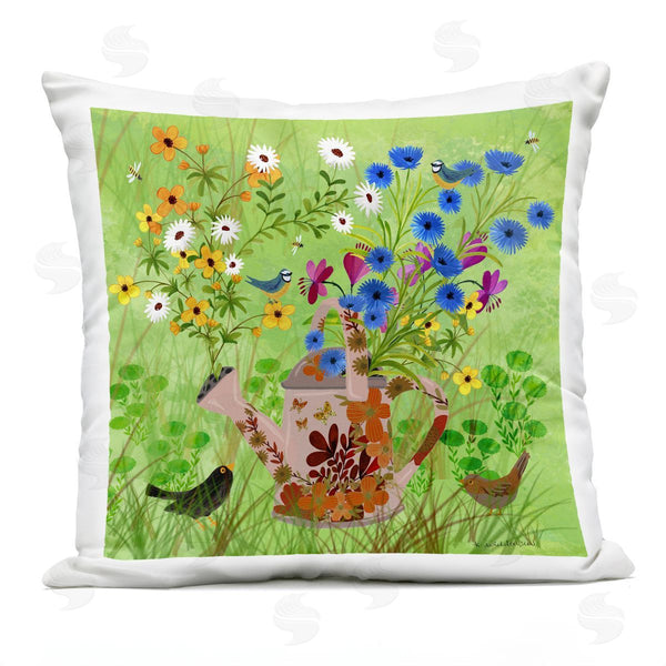 Stupell Industries Kay Widdowson | Bright Gardening Can & Birds Printed Throw Pillow