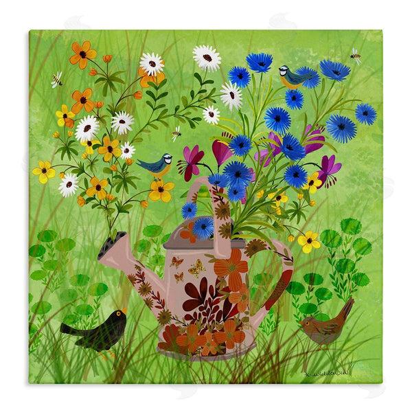 stupell industries Kay Widdowson | Bright Gardening Can & Birds