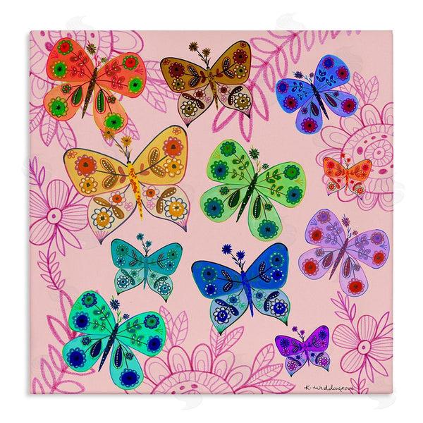 stupell industries Kay Widdowson | Bright Patterned Butterflies