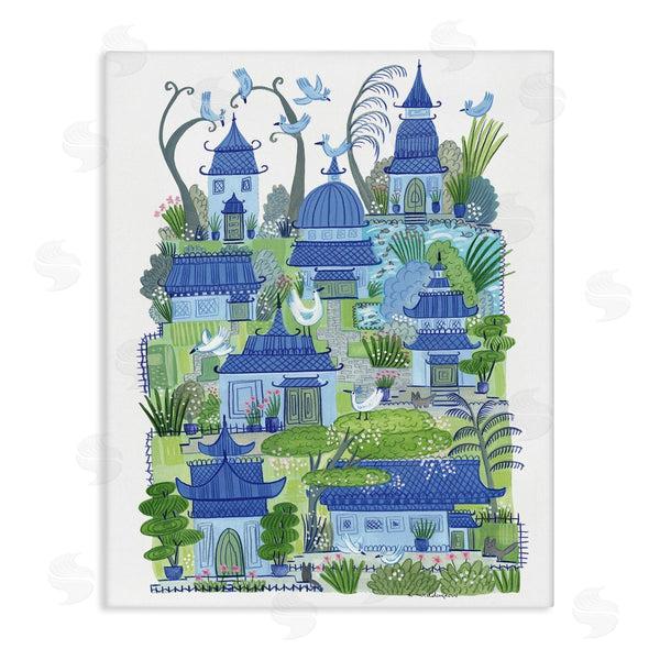 stupell industries Kay Widdowson | Charming Village Buildings