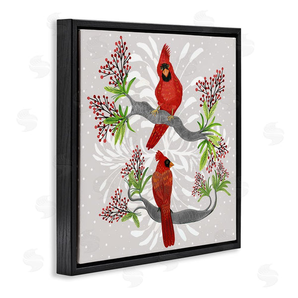 Stupell Industries Kay Widdowson | Christmas Birds With Berries Wall Art