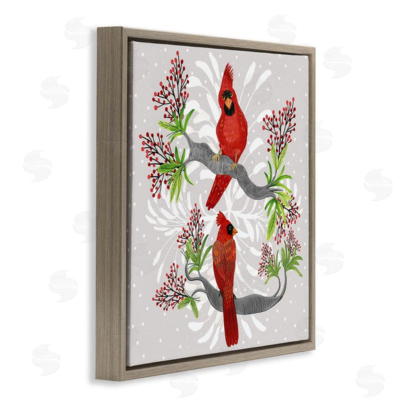 Stupell Industries Kay Widdowson | Christmas Birds With Berries Wall Art