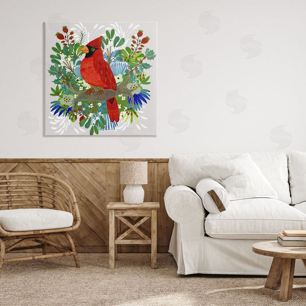 Stupell Industries Kay Widdowson | Christmas Nestings Cardinal Wall Art