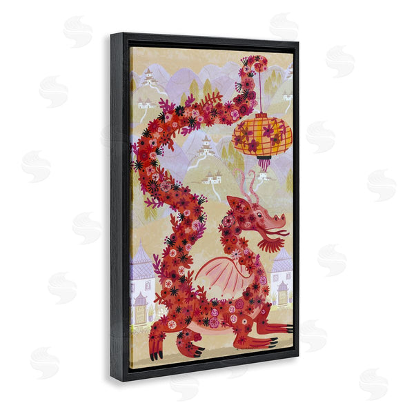 Stupell Industries Kay Widdowson | Dragon & Lantern Mythology