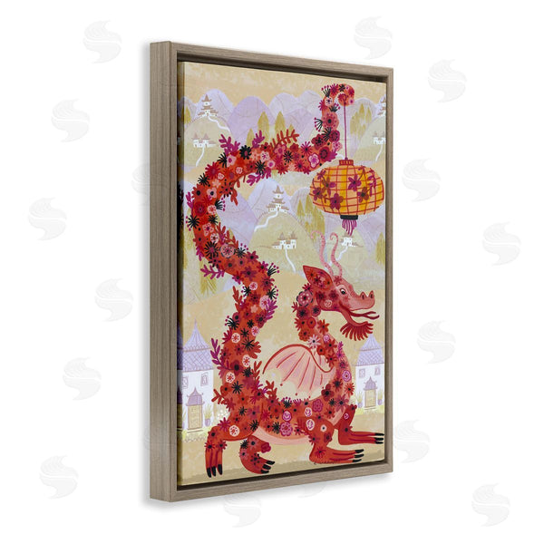 Stupell Industries Kay Widdowson | Dragon & Lantern Mythology