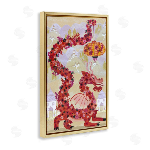 Stupell Industries Kay Widdowson | Dragon & Lantern Mythology