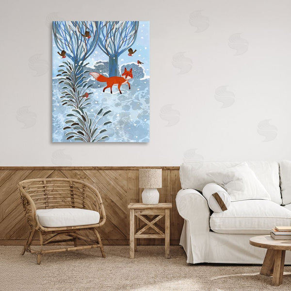 Stupell Industries Kay Widdowson | Festive Fox Winter Woodlands Wall Art