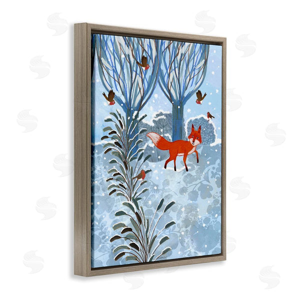 Stupell Industries Kay Widdowson | Festive Fox Winter Woodlands Wall Art